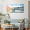 Lake Landscape Canvas Wall Art – Modern Nature Boat Scene Sunrise Print for Bedroom & Living Room